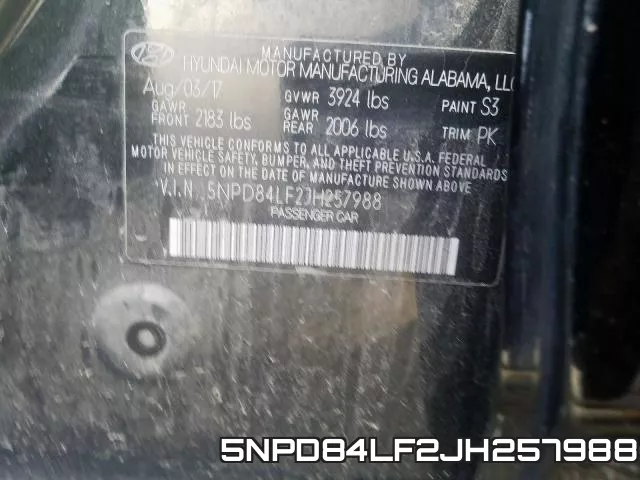 5NPD84LF2JH257988 фото 2