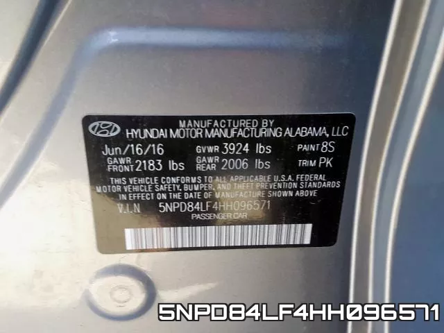5NPD84LF4HH096571 фото 2