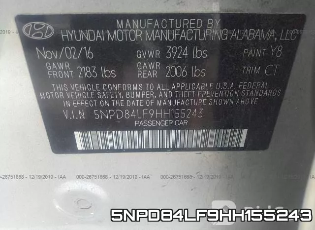 5NPD84LF9HH155243 фото 6