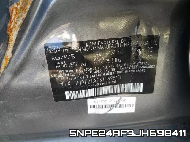 5NPE24AF3JH698411 фото 2