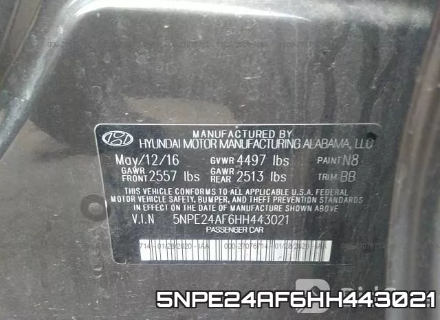 5NPE24AF6HH443021 фото 10