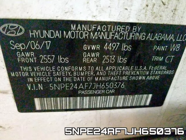 5NPE24AF7JH650376 фото 2