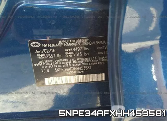 5NPE34AFXHH453581 фото 6