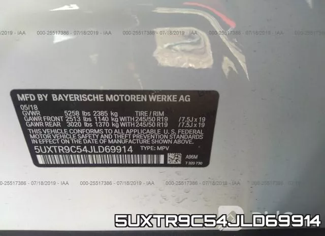 5UXTR9C54JLD69914 фото 5