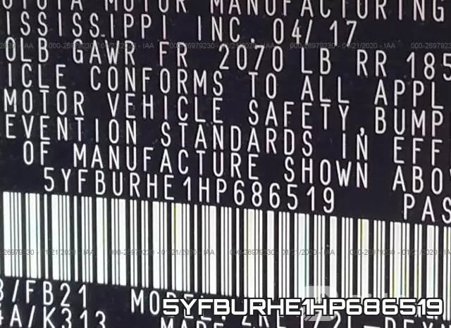 5YFBURHE1HP686519 фото 5