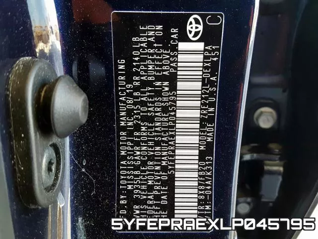 5YFEPRAEXLP045795 фото 2