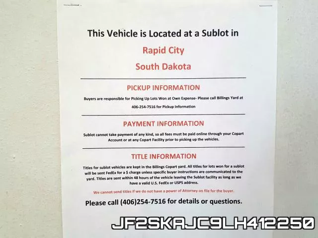 JF2SKAJC9LH412250 фото 8