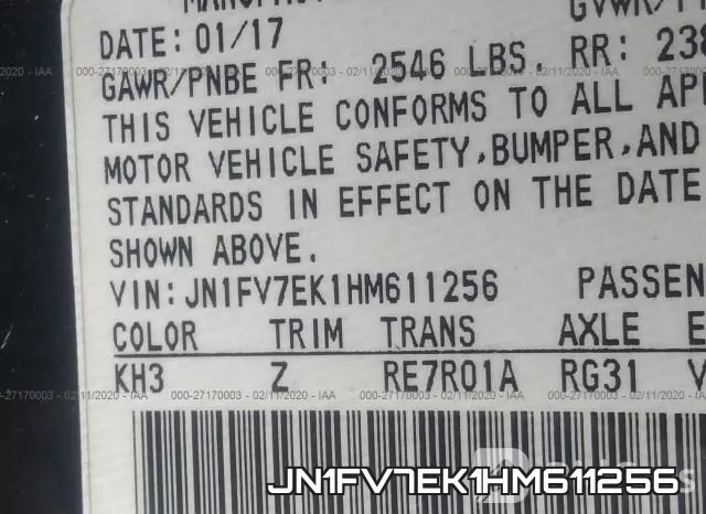 JN1FV7EK1HM611256 фото 7