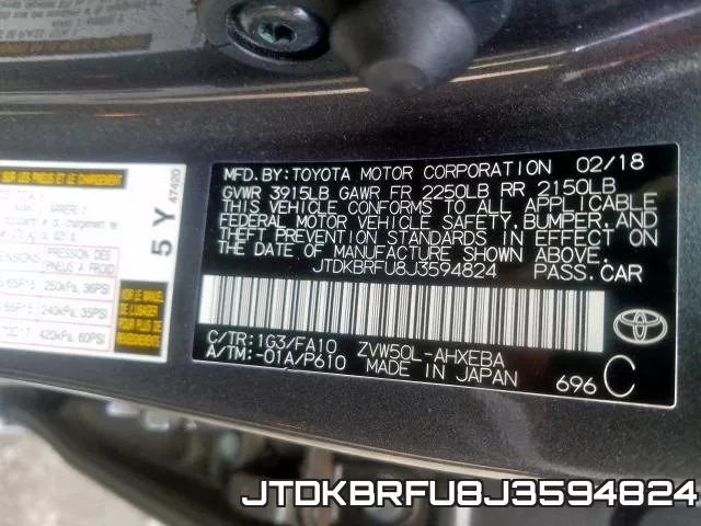 JTDKBRFU8J3594824 фото 2