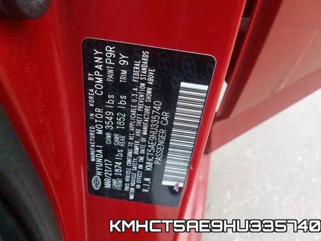 KMHCT5AE9HU335740 фото 2