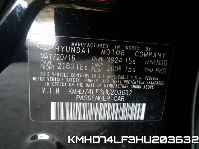 KMHD74LF3HU203632 фото 2