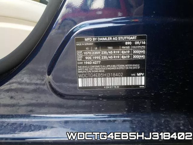 WDCTG4EB5HJ318402 фото 2