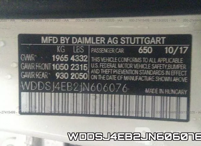 WDDSJ4EB2JN606076 фото 6