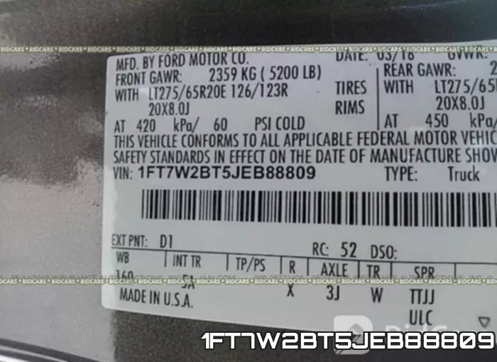 1FT7W2BT5JEB88809 фото 10