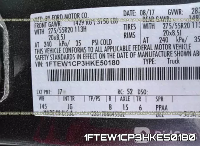 1FTEW1CP3HKE50180 фото 10