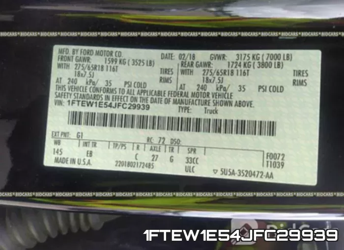 1FTEW1E54JFC29939 фото 10