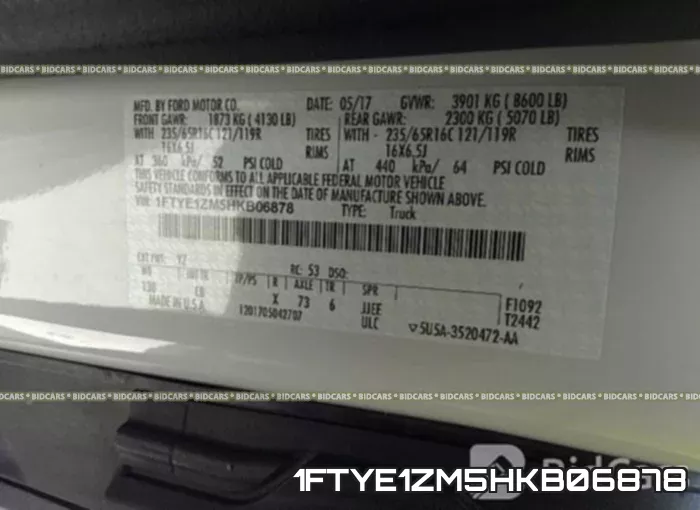1FTYE1ZM5HKB06878 фото 10
