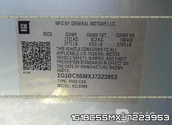 1G1BC5SMXJ7223953 фото 10