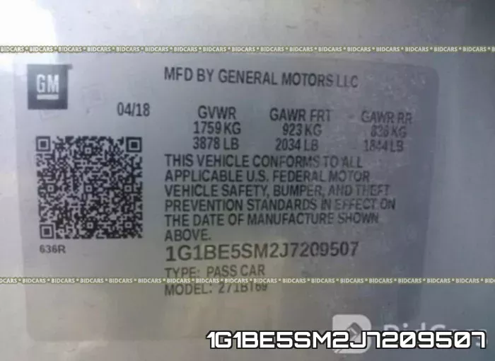 1G1BE5SM2J7209507 фото 10