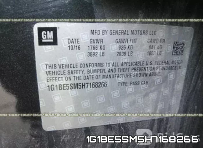 1G1BE5SM5H7168266 фото 10