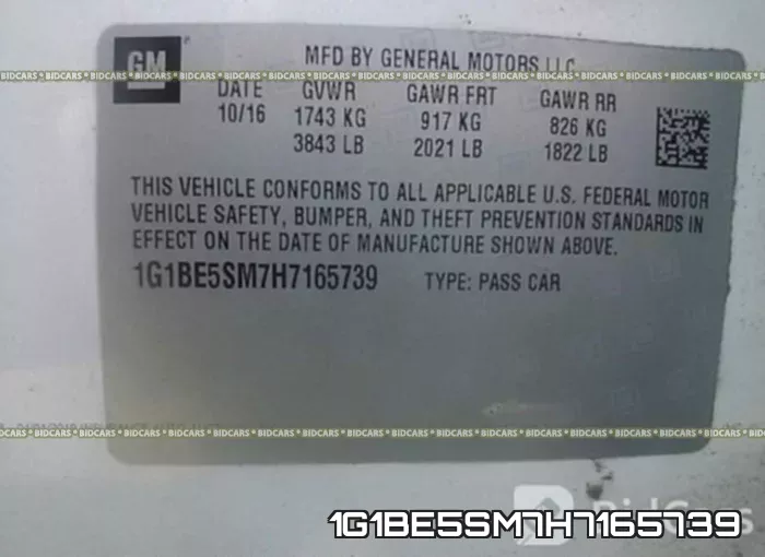 1G1BE5SM7H7165739 фото 10