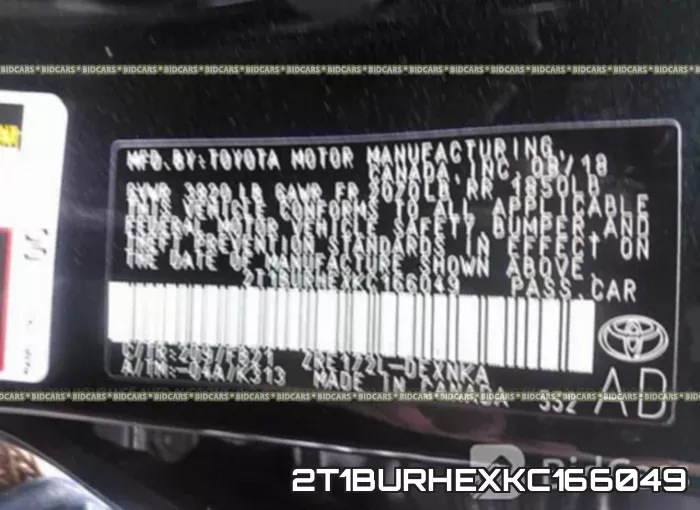 2T1BURHEXKC166049 фото 10