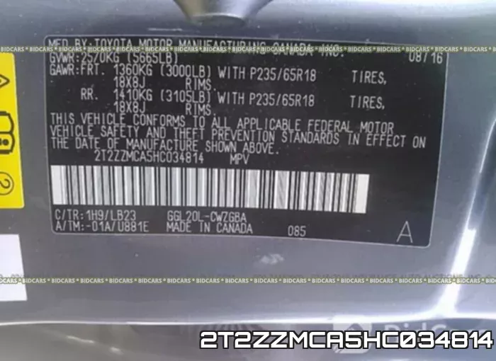 2T2ZZMCA5HC034814 фото 10