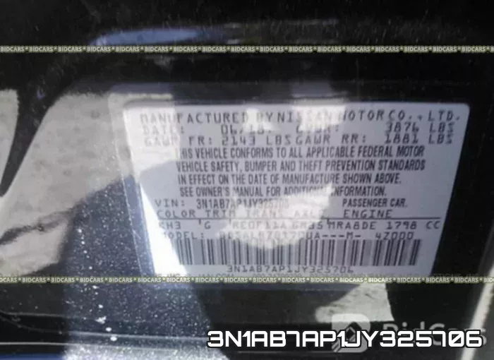3N1AB7AP1JY325706 фото 9