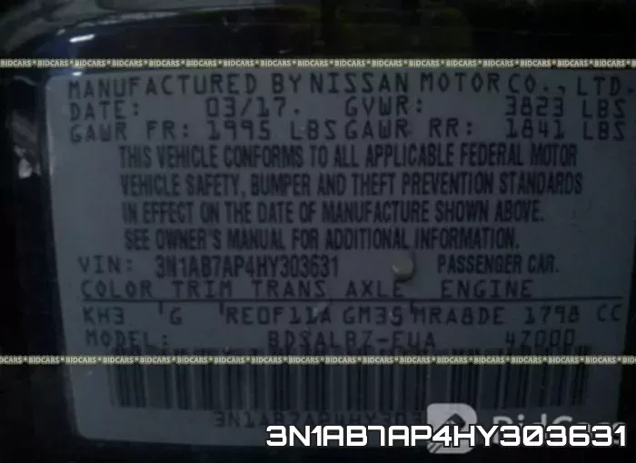 3N1AB7AP4HY303631 фото 10