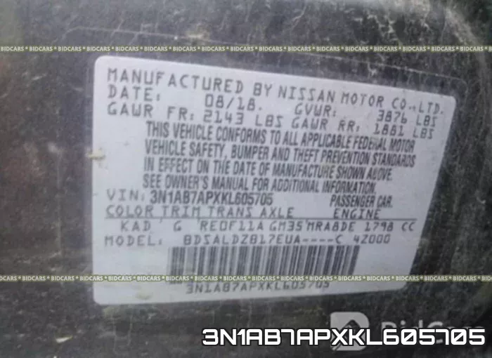 3N1AB7APXKL605705 фото 10
