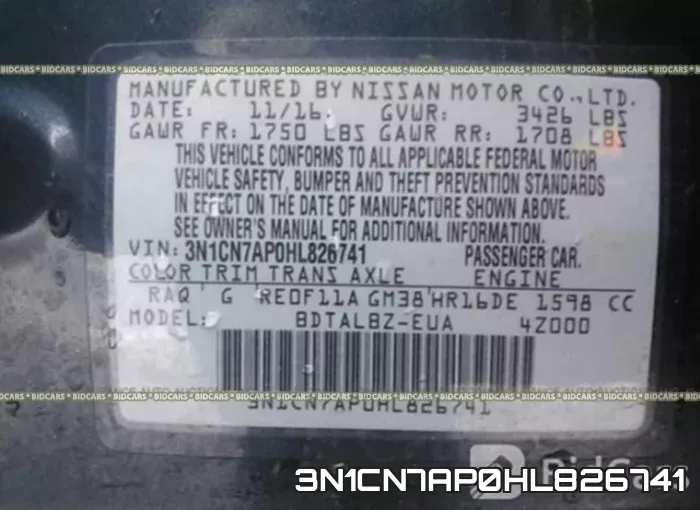 3N1CN7AP0HL826741 фото 10