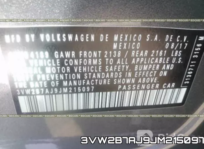 3VW2B7AJ9JM215097 фото 10