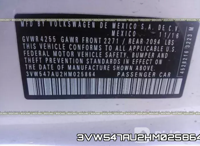 3VW547AU2HM025864 фото 10