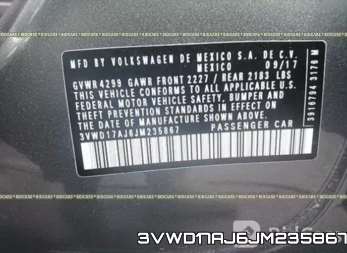 3VWD17AJ6JM235867 фото 10