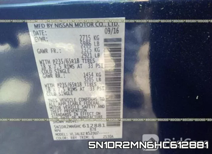 5N1DR2MN6HC612881 фото 10