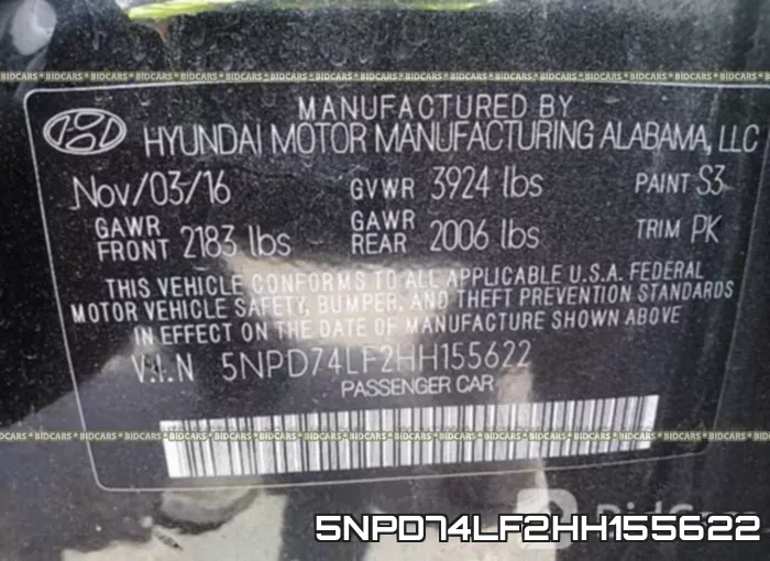 5NPD74LF2HH155622 фото 10