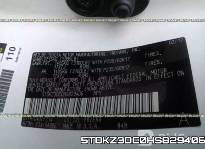 5TDKZ3DC0HS829406 фото 10