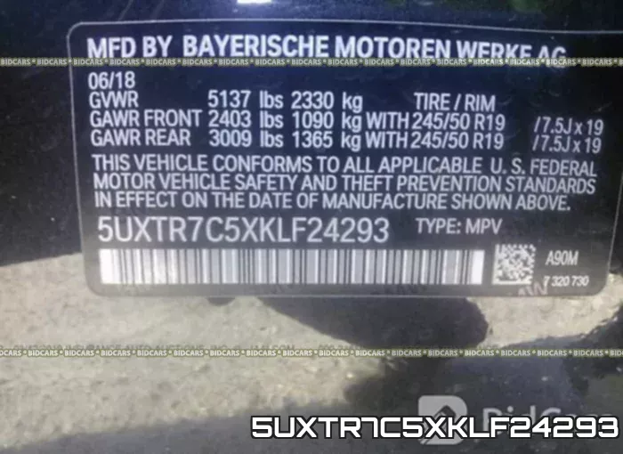 5UXTR7C5XKLF24293 фото 10