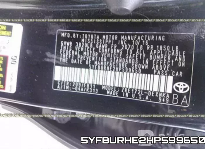 5YFBURHE2HP599650 фото 10