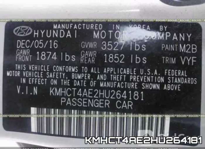 KMHCT4AE2HU264181 фото 10