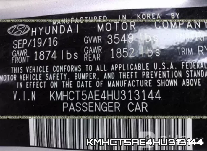 KMHCT5AE4HU313144 фото 10