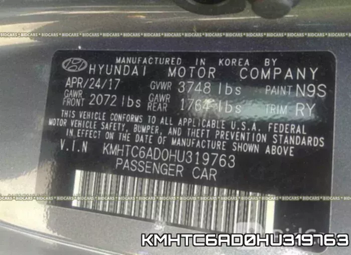 KMHTC6AD0HU319763 фото 10