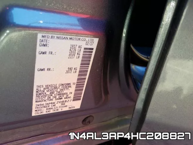 1N4AL3AP4HC208827 фото 2