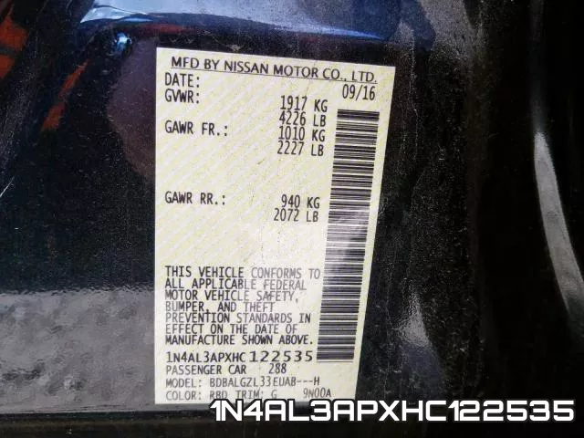 1N4AL3APXHC122535 фото 2