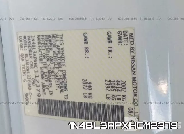 1N4BL3APXHC112379 фото 7