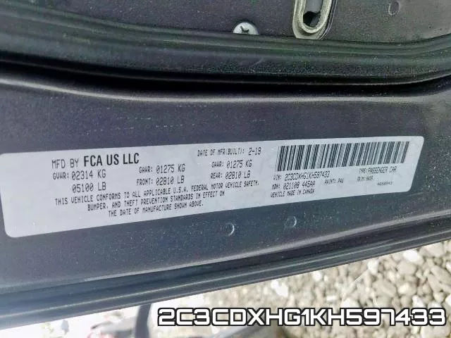 2C3CDXHG1KH597433 фото 2
