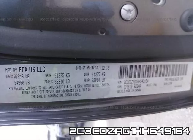 2C3CDZAG1HH549154 фото 5