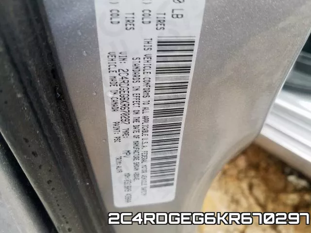 2C4RDGEG6KR670297 фото 2
