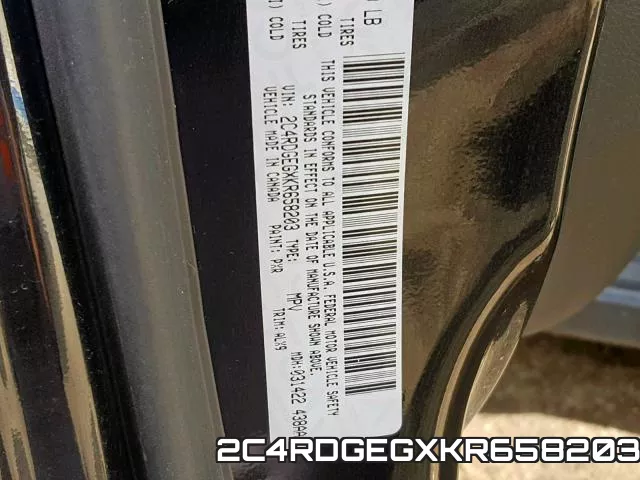 2C4RDGEGXKR658203 фото 2