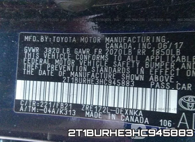2T1BURHE3HC945883 фото 7